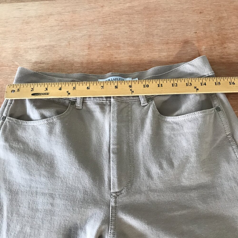 M. M. Lafleur Milo Wide Leg Pants Women 6 Beige High Rise Stretch Workwear 18897 - Picture 9 of 14